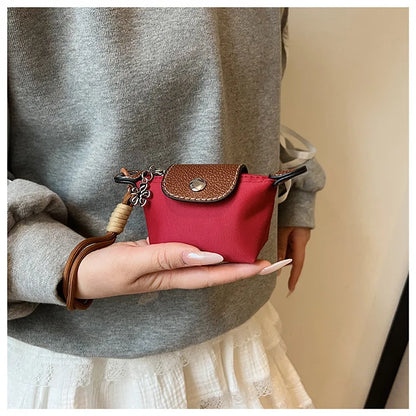 Bolso Monedero Mini de Moda Exquisito de Venta Caliente, Color Sólido Simple, Estilo Coreano, Bolsa de Maquillaje de Almacenamiento para Mujeres,