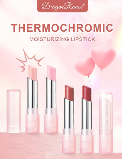 Bálsamo labial de cambio de color de gelatina con cambio de temperatura, hidratante, difícil de desvanecer, lindo lápiz labial color rosa, cuidado de los labios, 1 pieza