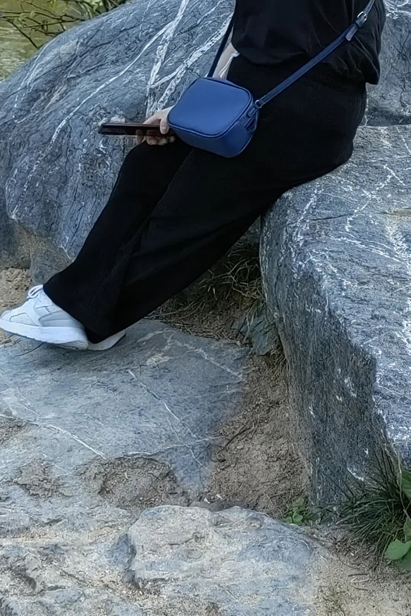 Bolso bandolera portátil para teléfono móvil, monedero cuadrado pequeño para mujer, cartera de almacenamiento, bolso de mano informal para una sola persona