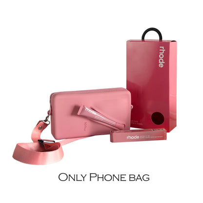 Juego de Bolsas de Silicona para Teléfono + Bolsa de Cosméticos Correa Larga Ajustable Bolsas de Mujer a la Moda