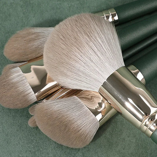 14 piezas de brochas de maquillaje suaves y esponjosas, herramientas cosméticas, polvo, sombra de ojos, base, rubor, para difuminar, brocha de belleza para maquillaje