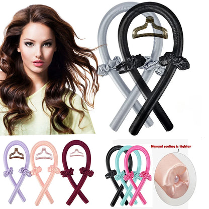 Diadema Rizador Sin Calor Varilla Sin Calor Rizos de Seda Cinta Rulos para el Cabello para Dormir Diadema Suave Rizadores Perezosos Herramientas de Estilizado del Cabello
