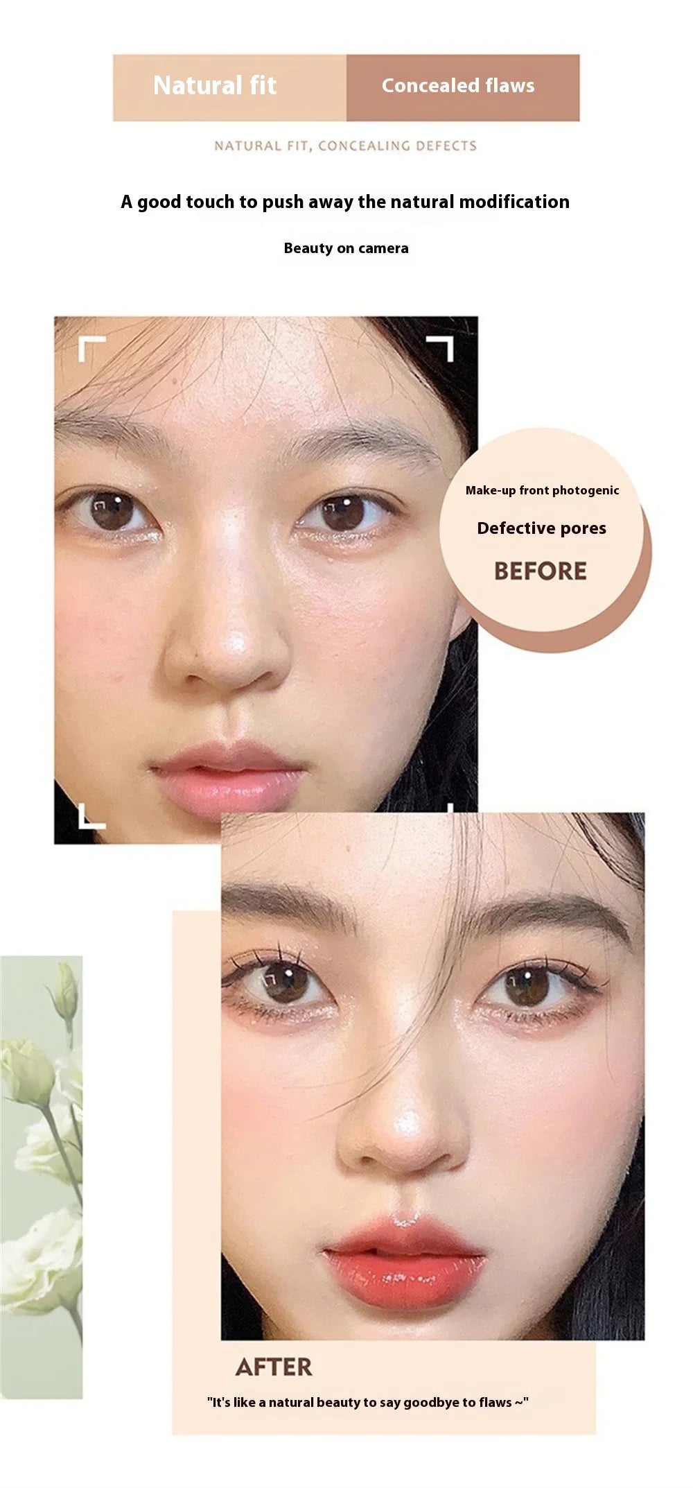 Corrector de Alta Cobertura Cubrir Antiojeras Pecas Base de Maquillaje Duradera a Prueba de Agua BB Cream para el Rostro