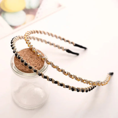Fashion Women Hair Hoop Ladies Crystal Rhinestone Pearl Hairband Headband Head Piece Hair Band Accessories