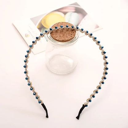 Fashion Women Hair Hoop Ladies Crystal Rhinestone Pearl Hairband Headband Head Piece Hair Band Accessories